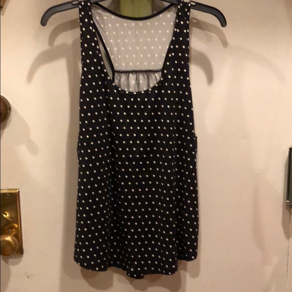 Kate Spade polka dot workout tank